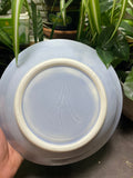 Swirly Blue Shallow Bowl