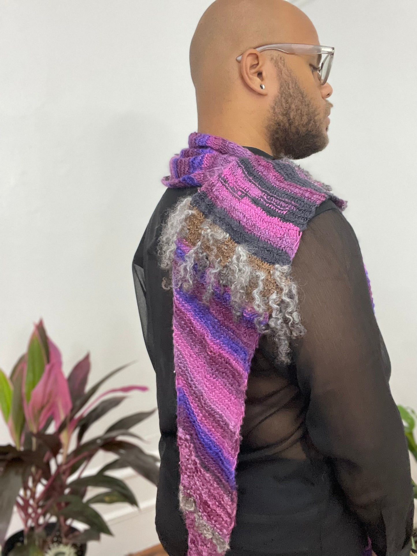 Purple Handspun Mambo Scarf