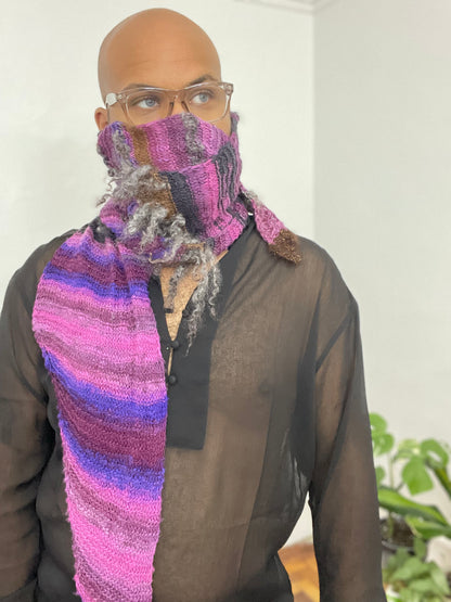 Purple Handspun Mambo Scarf