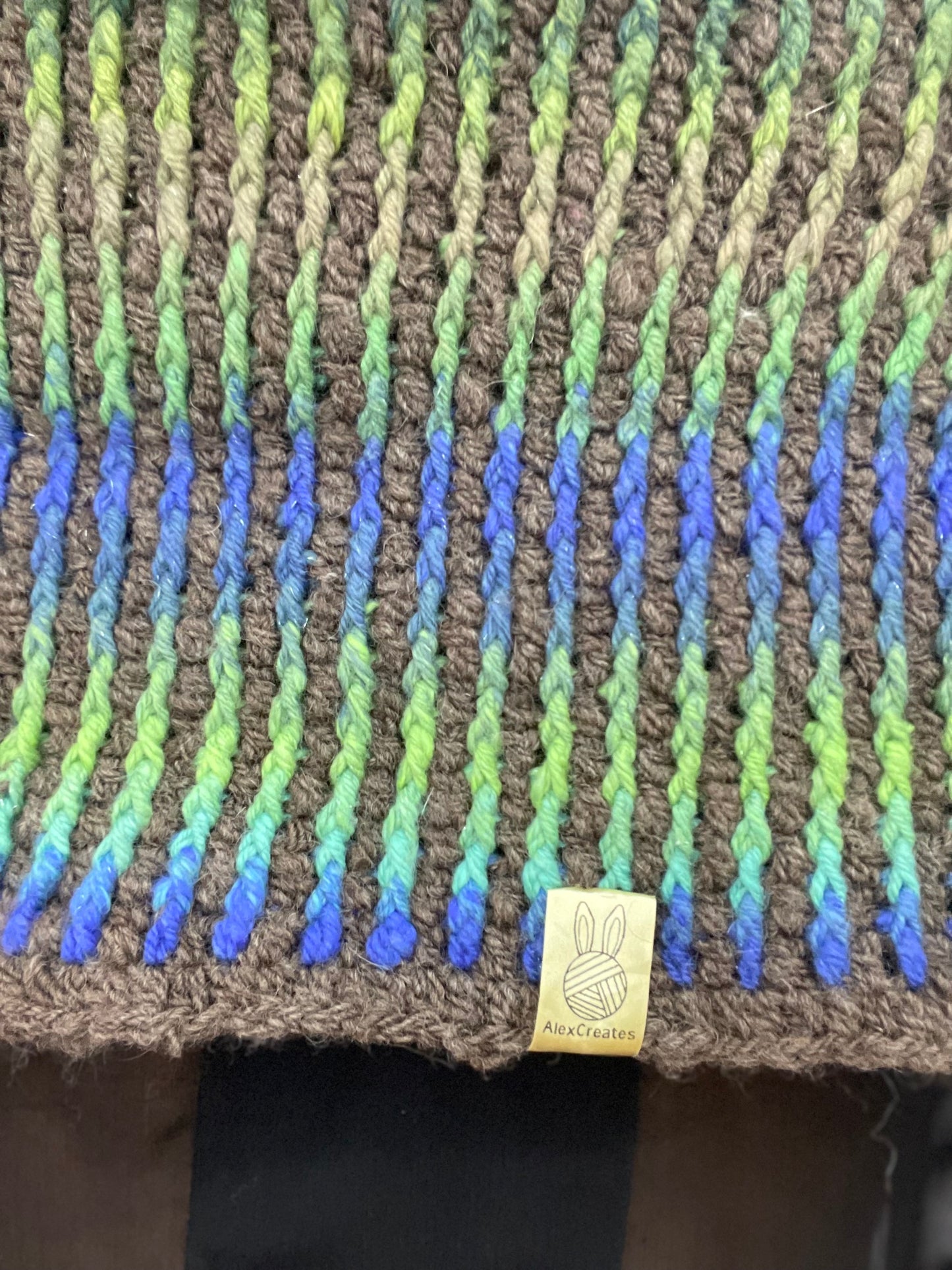 Earth Toned Ribbed Cowl
