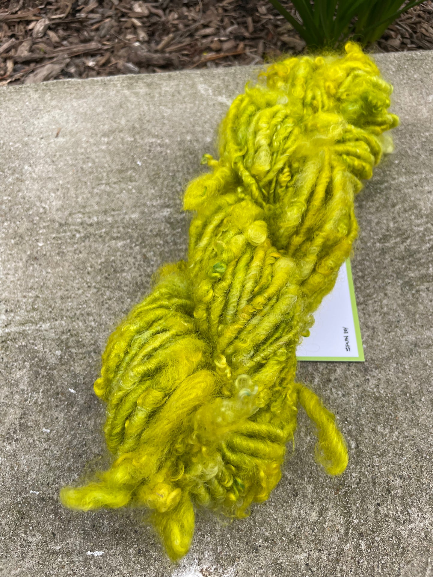 Lichen Lockspun Border Leicester Handspun art yarns