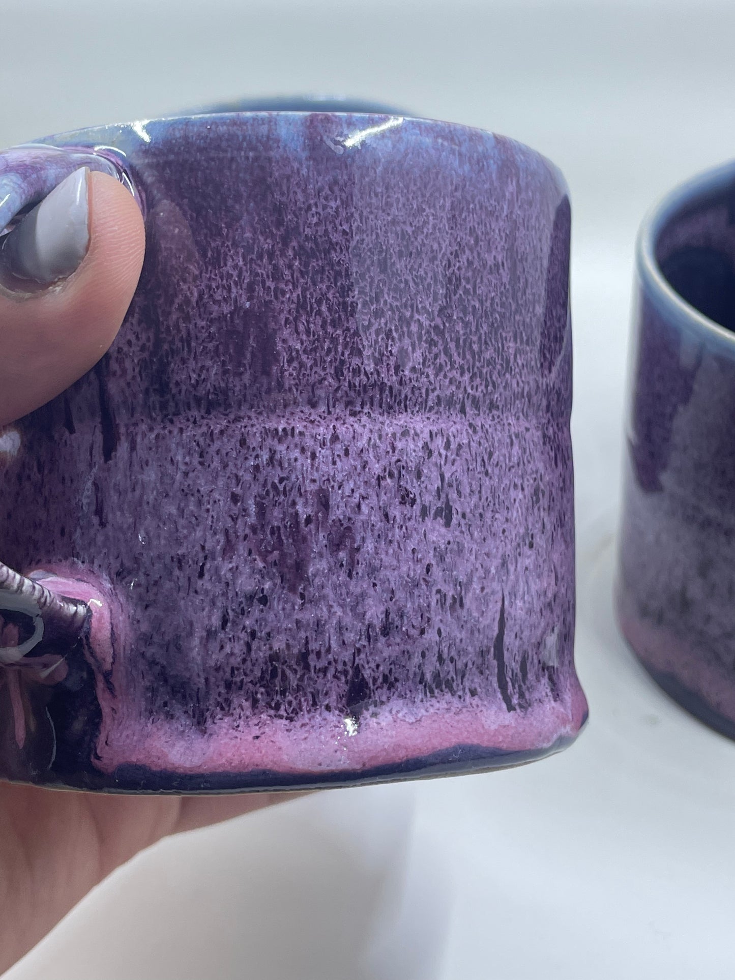 Crushed Velvet Mugs Textured Handles