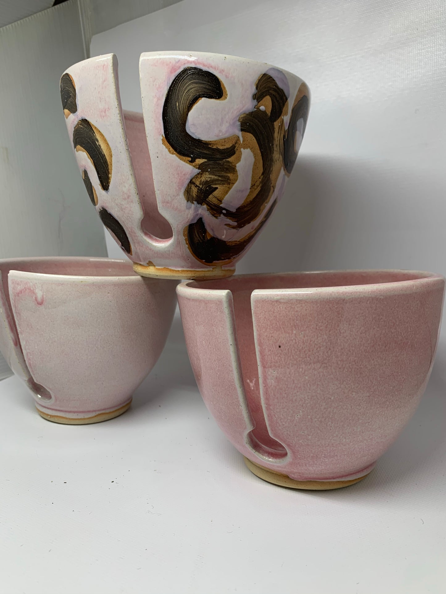 Juicy Pink Yarn Bowls